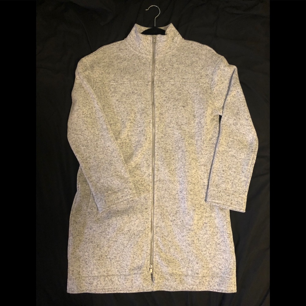 Banana Republic Grey Zip-Up Sweater Dress/Jacket